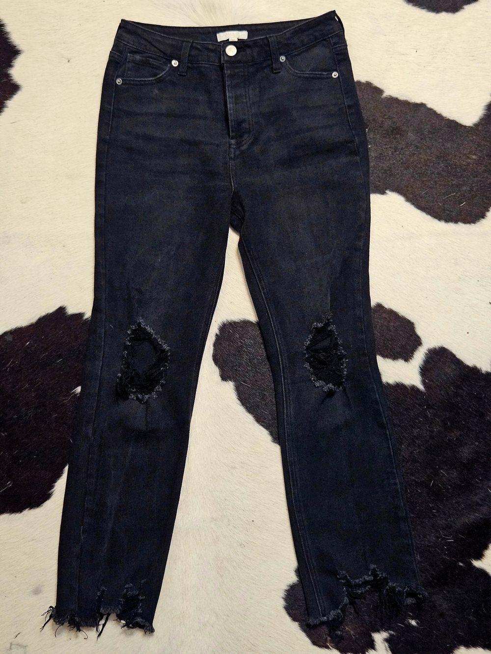 Chelsea & Violet Black Distressed Skinny Jeans Sz. Girl's 16/ Women's XS